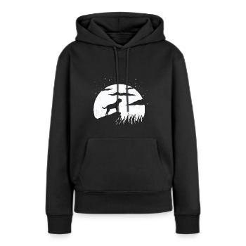 Dogue de Bordeaux - Sweat à capuche Premium bio Femme - noir - Devant - Julia (174cm)