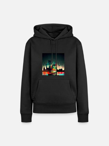 Wake Up Wach Auf - Frauen Premium Bio Hoodie - Schwarz