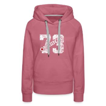 53RD BIRTHDAY 53 YEARS ORIGINAL 1973 - Women’s Premium Organic Hoodie - mauve - Front - Isabella (175cm)