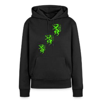 Styrie - Sweat à capuche Premium bio Femme - noir - Devant - Julia (174cm)