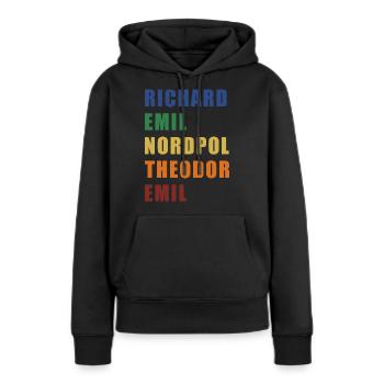 Rente Nato Alphabet Pilot Geschenk Bundeswehr - Frauen Premium Bio Hoodie - Schwarz - Vorne - Julia (174cm)