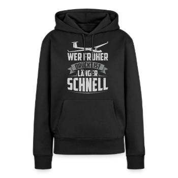 Segelflugzeuge - Frauen Premium Bio Hoodie - Schwarz - Vorne - Julia (174cm)