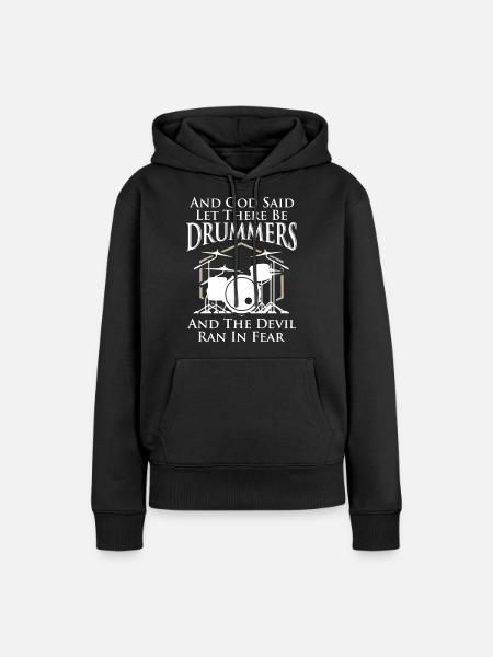 Drummers - Frauen Premium Bio Hoodie - Schwarz
