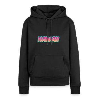 Hawaï - Sweat à capuche Premium bio Femme - noir - Devant - Julia (174cm)