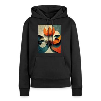 Flower bauhaus Style Vintage - Women’s Premium Organic Hoodie - black - Front - Julia (174cm)