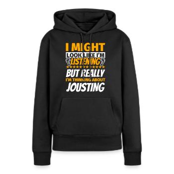 Lance piercing funny gift - Women’s Premium Organic Hoodie - black - Front - Julia (174cm)