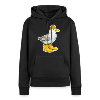 Rubber boots seagull - Women’s Premium Organic Hoodie - black - Front - Julia (174cm)