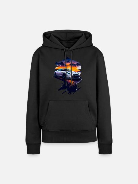 Sportwagen - Frauen Premium Bio Hoodie - Schwarz
