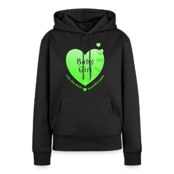 fille bébé fille - Sweat à capuche Premium bio Femme - noir - Devant - Julia (174cm)