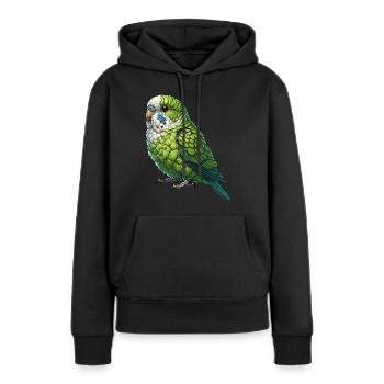Perroquet Oiseau Perroquet Perroquet - Sweat à capuche Premium bio Femme - noir - Devant - Julia (174cm)