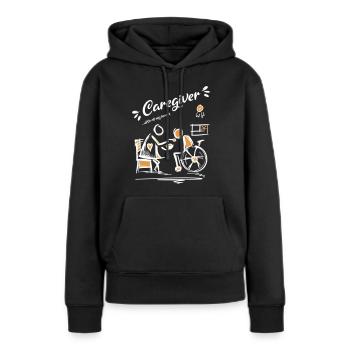 Aidante de tout mon cœur - Pflegerin - Sweat à capuche Premium bio Femme - noir - Devant - Julia (174cm)