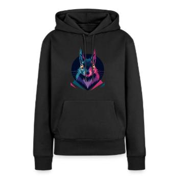 Low-Poly-Eichhörnchen - Frauen Premium Bio Hoodie - Schwarz - Vorne - Julia (174cm)