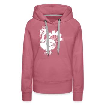 turkey - Women’s Premium Organic Hoodie - mauve - Front - Isabella (175cm)