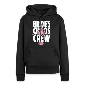 L’équipe du Chaos de la Mariée - Sweat à capuche Premium bio Femme - noir - Devant - Julia (174cm)