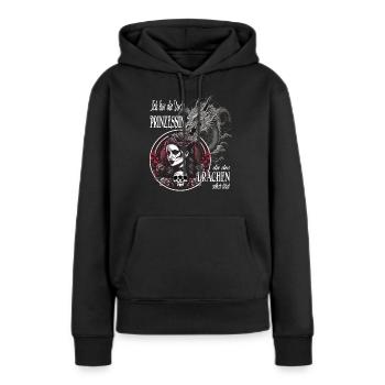 Frau - Prinzessen die den Drachen selber tötet - Frauen Premium Bio Hoodie - Schwarz - Vorne - Julia (174cm)