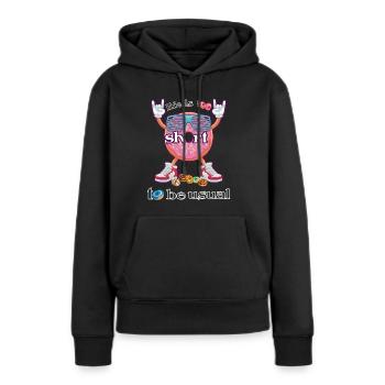 süßer Krapfen zweideutiger Spruch und Einstellung - Frauen Premium Bio Hoodie - Schwarz - Vorne - Julia (174cm)