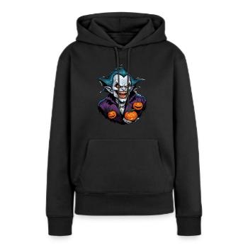 Halloween - Vampir Blutsauger Grusel mit Kürbis - Frauen Premium Bio Hoodie - Schwarz - Vorne - Julia (174cm)