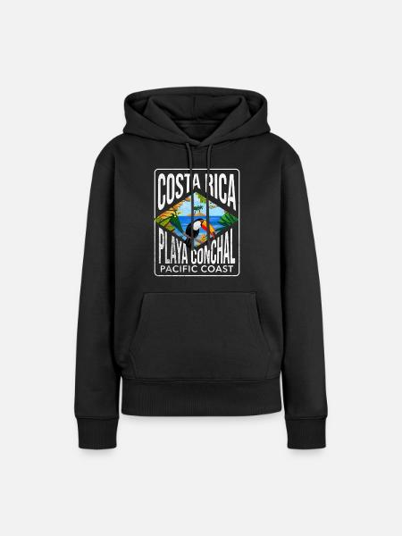 Costa Rica Playa Conchal - Frauen Premium Bio Hoodie - Schwarz