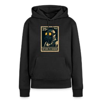 Retour à Masque à gaz émetteur - Sweat à capuche Premium bio Femme - noir - Devant - Julia (174cm)