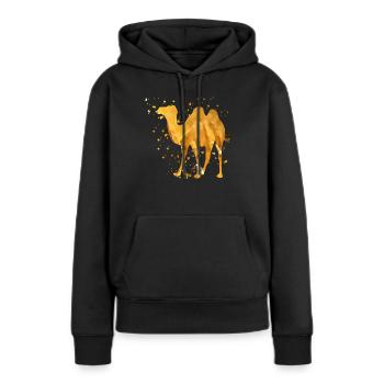 Schönes Kamle - Frauen Premium Bio Hoodie - Schwarz - Vorne - Julia (174cm)
