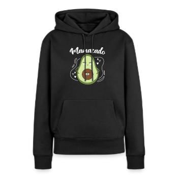 Mamacado Mutter Avocado - Frauen Premium Bio Hoodie - Schwarz - Vorne - Julia (174cm)