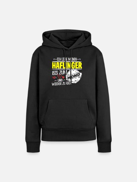 HAFLINGER - Mond - Frauen Premium Bio Hoodie - Schwarz