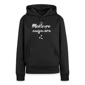Elue meilleure cuisinière - Sweat à capuche Premium bio Femme - noir - Devant - Julia (174cm)