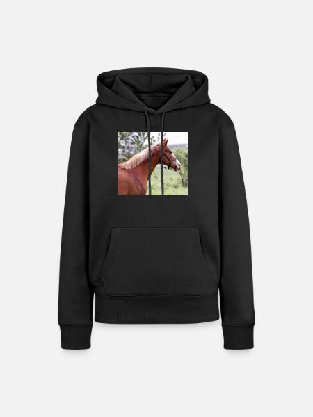 Horse. Pferd. - Frauen Premium Bio Hoodie - Schwarz