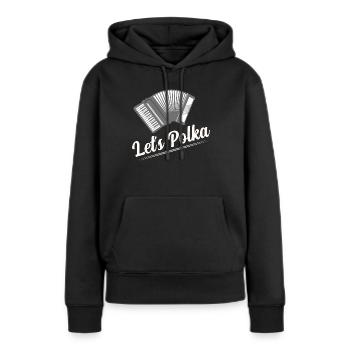 Accordon Let’s Polka Pride - Sweat à capuche Premium bio Femme - noir - Devant - Julia (174cm)