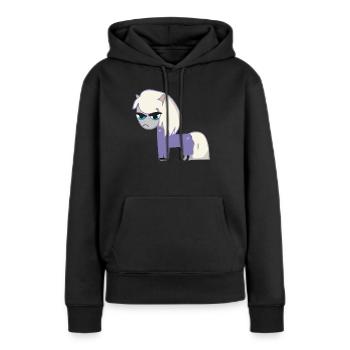 Lila le petit poney - Sweat à capuche Premium bio Femme - noir - Devant - Julia (174cm)