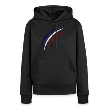 krallen france - Frauen Premium Bio Hoodie - Schwarz - Vorne - Julia (174cm)