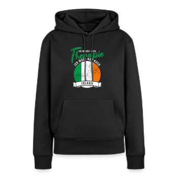 Ich brauche keine Therapie ich muss nach Irland - Frauen Premium Bio Hoodie - Schwarz - Vorne - Julia (174cm)