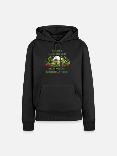Selbstversorger - Frauen Premium Bio Hoodie - Schwarz