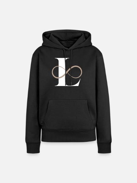 Unendlicher Buchstabe - Frauen Premium Bio Hoodie - Schwarz