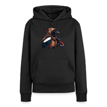 Dieb Elster - Frauen Premium Bio Hoodie - Schwarz - Vorne - Julia (174cm)