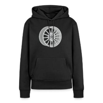 Bord - Sweat à capuche Premium bio Femme - noir - Devant - Julia (174cm)