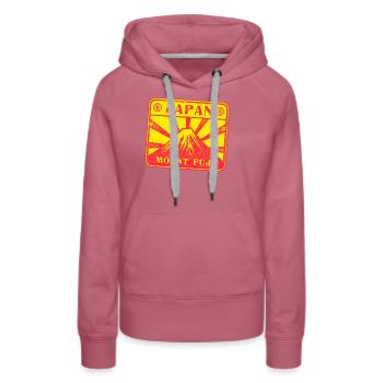 Voyage au Japon - Sweat à capuche Premium bio Femme - mauve - Devant - Isabella (175cm)