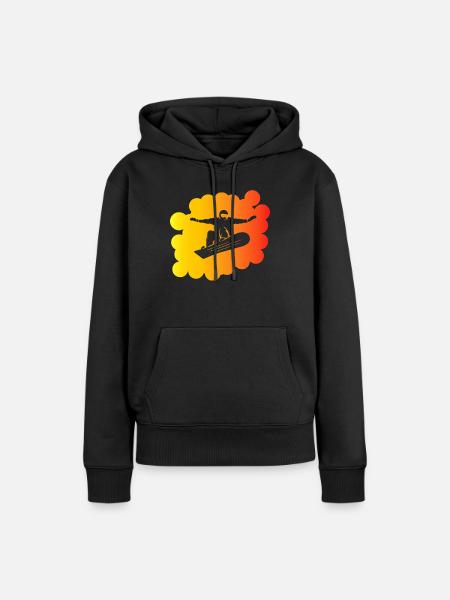 Snowboard Snowboarder - Frauen Premium Bio Hoodie - Schwarz