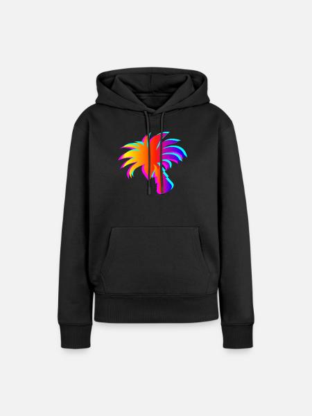 Electric Palms: Lebendige Partystimmung - Frauen Premium Bio Hoodie - Schwarz
