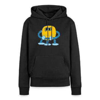 R3D4 der kleine Roboter - Frauen Premium Bio Hoodie - Schwarz - Vorne - Julia (174cm)