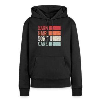 Pferdestil für echte Reitliebhaber - Frauen Premium Bio Hoodie - Schwarz - Vorne - Julia (174cm)