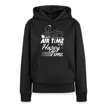 Achterbahn - Frauen Premium Bio Hoodie - Schwarz - Vorne - Julia (174cm)