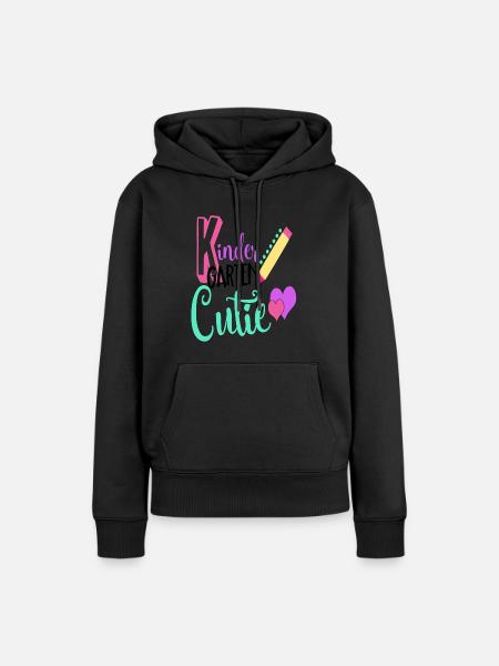 Kindergarten Cutie Shirt - Frauen Premium Bio Hoodie - Schwarz