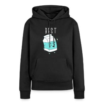Meilleur ami cadeau partenaire Regardez meilleurs amis - Sweat à capuche Premium bio Femme - noir - Devant - Julia (174cm)