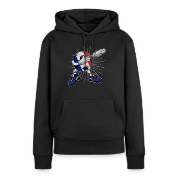Football Dabbing France Équipe France Coupe du Monde - Sweat à capuche Premium bio Femme - noir - Devant - Julia (174cm)