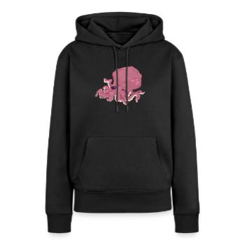 Octopus Krake Kalmar Ozean Tintenfisch - Frauen Premium Bio Hoodie - Schwarz - Vorne - Julia (174cm)
