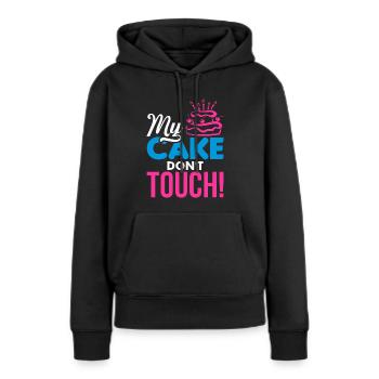 gâteau d'anniversaire - Sweat à capuche Premium bio Femme - noir - Devant - Julia (174cm)