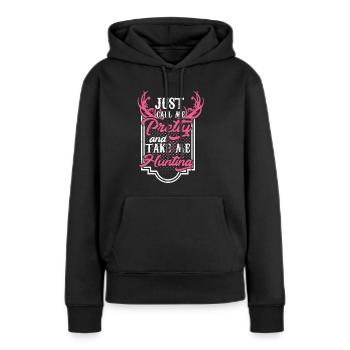 Pretty hunter - Women’s Premium Organic Hoodie - black - Front - Julia (174cm)