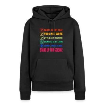 Science Chemtrails chemise de conspiration - Sweat à capuche Premium bio Femme - noir - Devant - Julia (174cm)