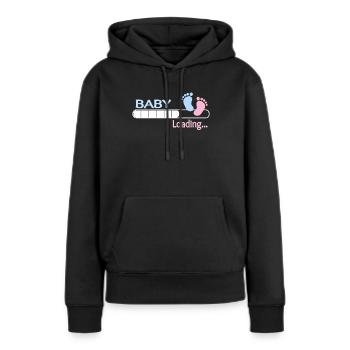 Baby loading ... baby shirt gift gift idea - Women’s Premium Organic Hoodie - black - Front - Julia (174cm)
